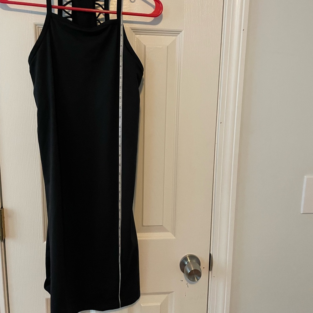 Women’s Prana Black Sleeveless Summer Dress Medium Back Detail
